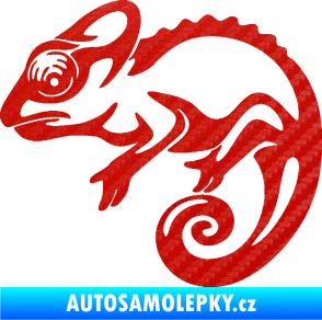 Samolepka Chameleon 002 levá 3D karbon červený