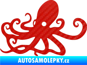 Samolepka Chobotnice 001 levá 3D karbon červený