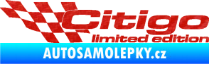 Samolepka Citigo limited edition levá 3D karbon červený