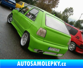 Samolepka Škoda Felicia - zadní 3D karbon červený