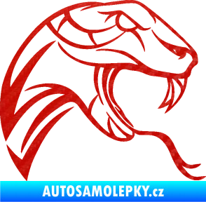 Samolepka Cobra 002 pravá 3D karbon červený