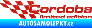 Samolepka Cordoba limited edition levá 3D karbon červený