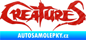 Samolepka Creatures 3D karbon červený
