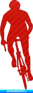 Samolepka Cyklista 006 levá 3D karbon červený