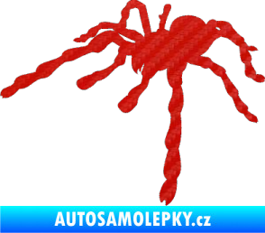 Samolepka Pavouk 013 - levá 3D karbon červený