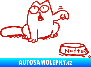 Samolepka Dolej naftu - pravá 3D karbon červený