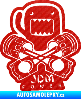 Samolepka Domo 008 JDM 3D karbon červený