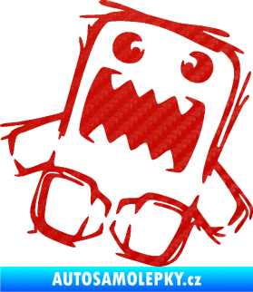 Samolepka Domo 009 pravá crazy 3D karbon červený