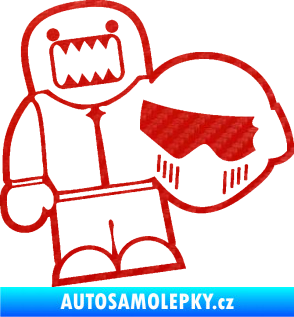Samolepka Domo 015 levá  Stig 3D karbon červený