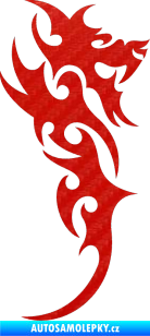 Samolepka Dragon 009 pravá 3D karbon červený