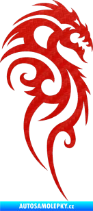 Samolepka Dragon 016 pravá 3D karbon červený