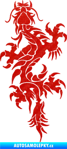 Samolepka Dragon 050 levá 3D karbon červený