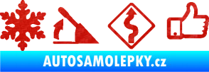 Samolepka Drift 005 3D karbon červený