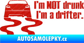 Samolepka Drifter 002 3D karbon červený
