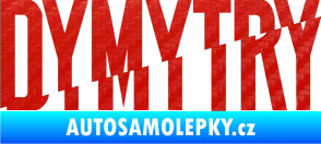 Samolepka Dymytry 001 3D karbon červený