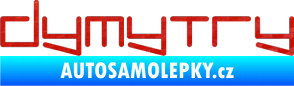 Samolepka Dymytry 002 3D karbon červený