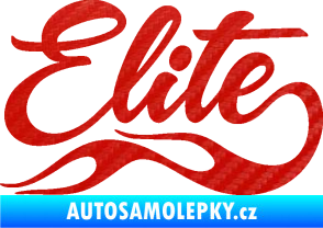Samolepka Elite nápis 3D karbon červený