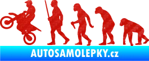 Samolepka Evoluce 002 motokros levá 3D karbon červený