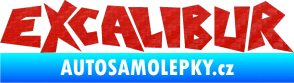 Samolepka Excalibur 3D karbon červený