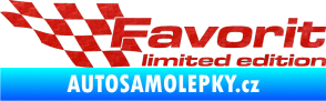 Samolepka Favorit limited edition levá 3D karbon červený