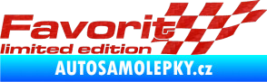 Samolepka Favorit limited edition pravá 3D karbon červený