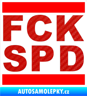 Samolepka FCK SPD 3D karbon červený
