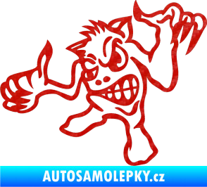 Samolepka Formelák levá 3D karbon červený