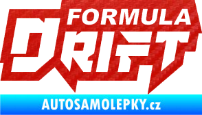 Samolepka Formula drift nápis 3D karbon červený
