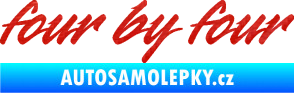 Samolepka Four by four 3D karbon červený