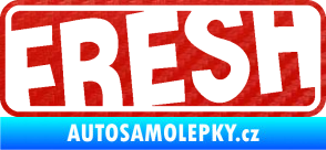 Samolepka Fresh 002  3D karbon červený