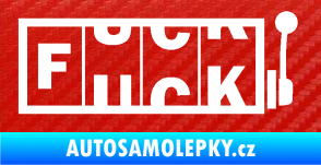 Samolepka Fuck kasino 3D karbon červený
