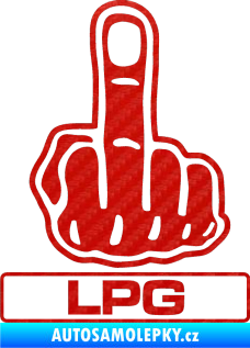 Samolepka Fuck off LPG 3D karbon červený