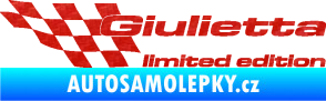 Samolepka Giulietta limited edition levá 3D karbon červený