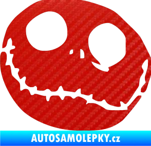 Samolepka Halloween 005 levá 3D karbon červený