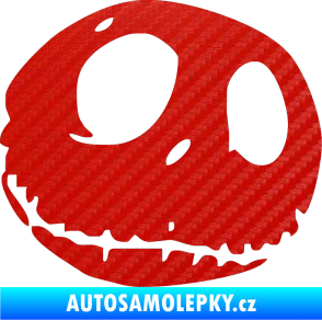 Samolepka Halloween 007 pravá 3D karbon červený