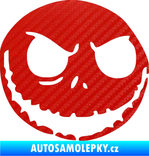 Samolepka Halloween 011 pravá 3D karbon červený