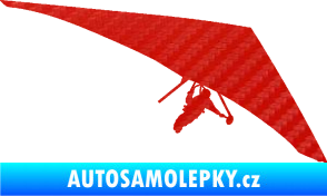 Samolepka Hang Glider 001 pravá rogalo 3D karbon červený