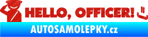 Samolepka Hello, Officer! 3D karbon červený