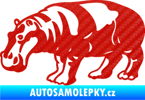 Samolepka Hroch 003 levá 3D karbon červený