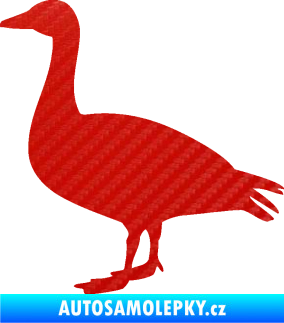 Samolepka Husa 001 levá 3D karbon červený