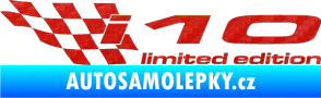 Samolepka i10 limited edition levá 3D karbon červený