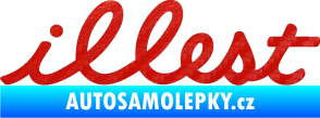 Samolepka Illest 001 3D karbon červený