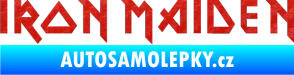 Samolepka Iron Maiden 3D karbon červený