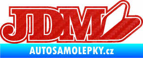 Samolepka JDM 001 symbol 3D karbon červený