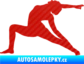 Samolepka Jóga 005 levá 3D karbon červený