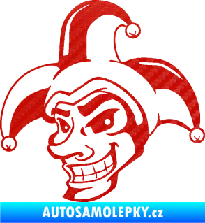 Samolepka Joker 001 levá 3D karbon červený