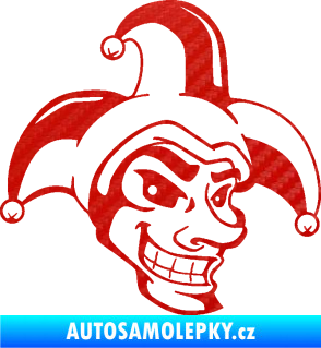 Samolepka Joker 001 pravá 3D karbon červený