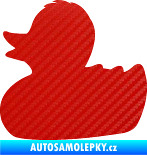 Samolepka Kachnička 001 levá 3D karbon červený