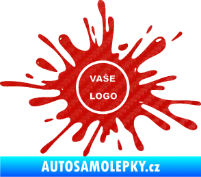 Samolepka Kaňka 003 znak 3D karbon červený