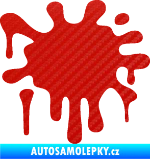 Samolepka Kaňka 004 pravá 3D karbon červený
